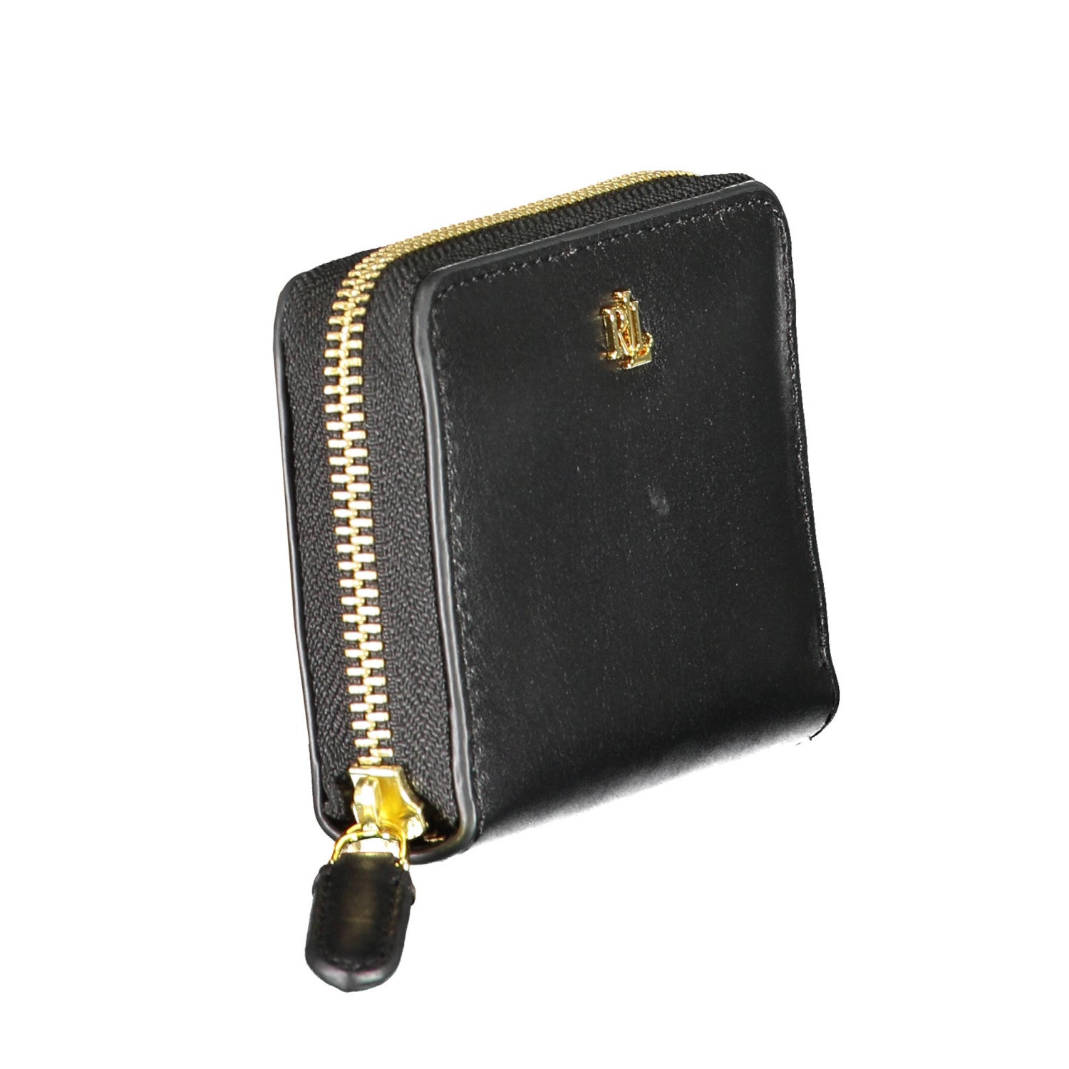 Lauren Ralph Lauren — Petit Portefeuille Cuir Vachette Femme Noir