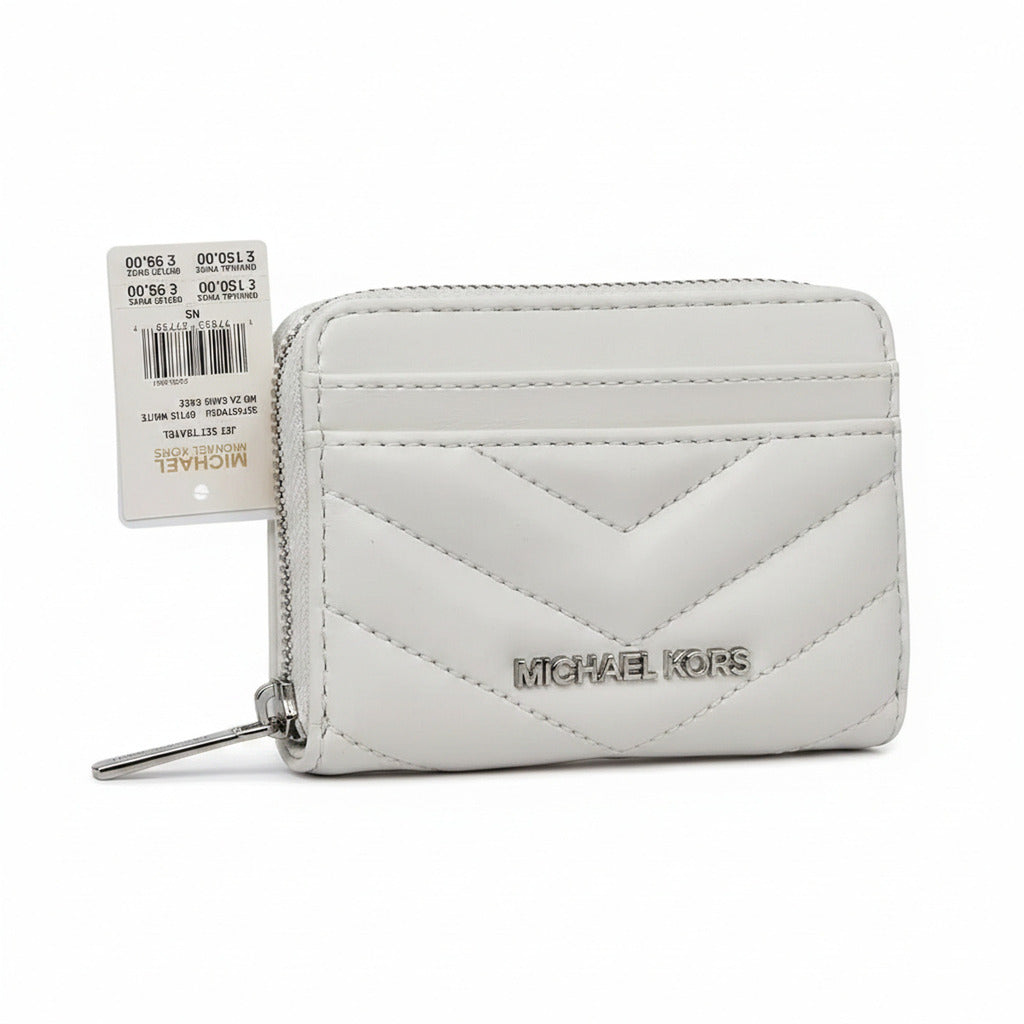 Michael Kors Quilted Card Holder — Optic White