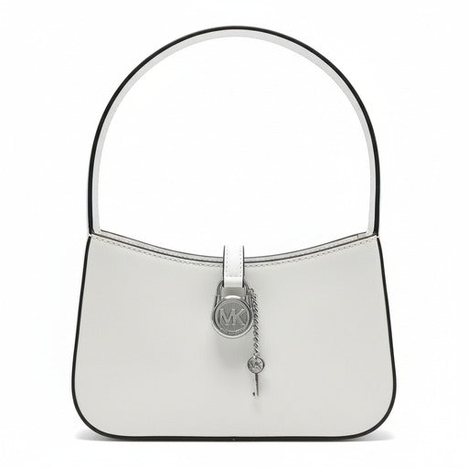Michael Kors Lyra Leather Shoulder Bag — Navy, Blanc & Beige