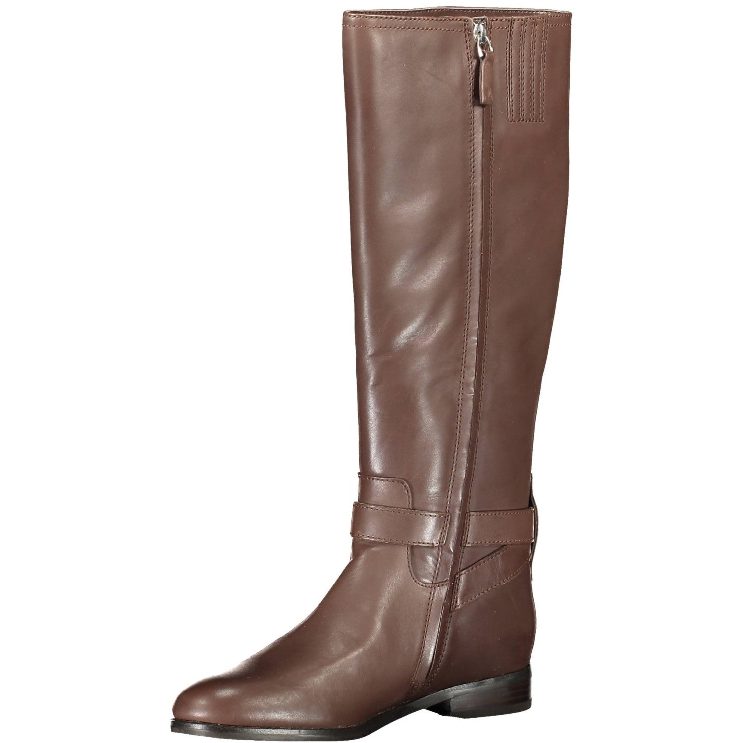 Lauren Ralph Lauren Britanney — Bottes Hautes Cuir Femme Marron