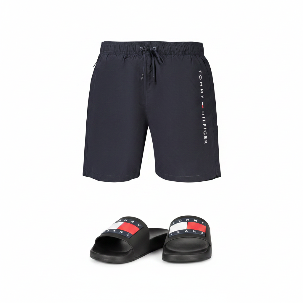 Bundle Short + Paire de Claquettes Tommy