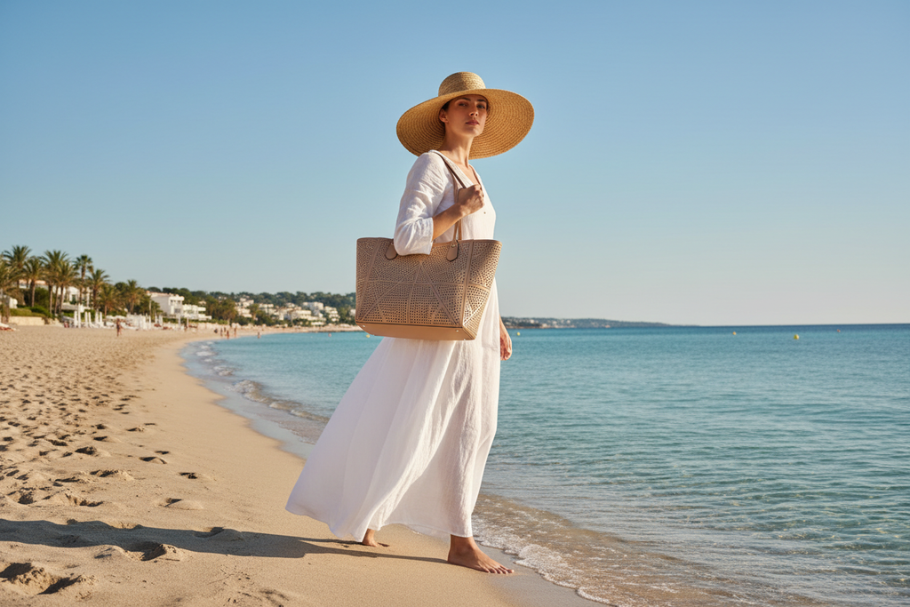 Eva Perforé Beige — Plage