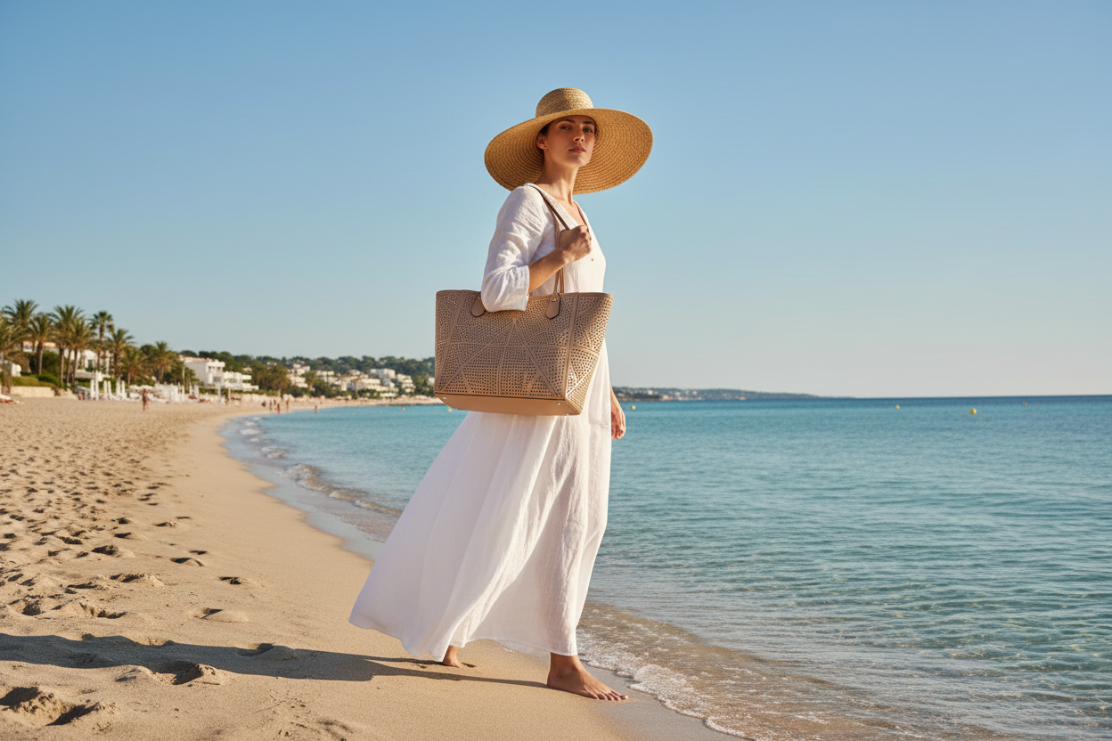 Eva Perforé Beige — Plage