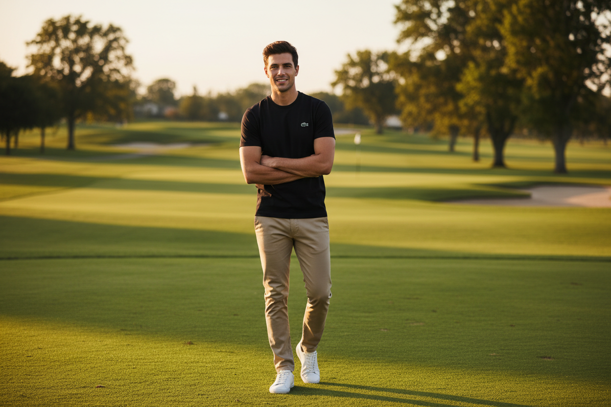 T-Shirt Lacoste Black Golf