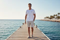 T-Shirt Lacoste White Seaside