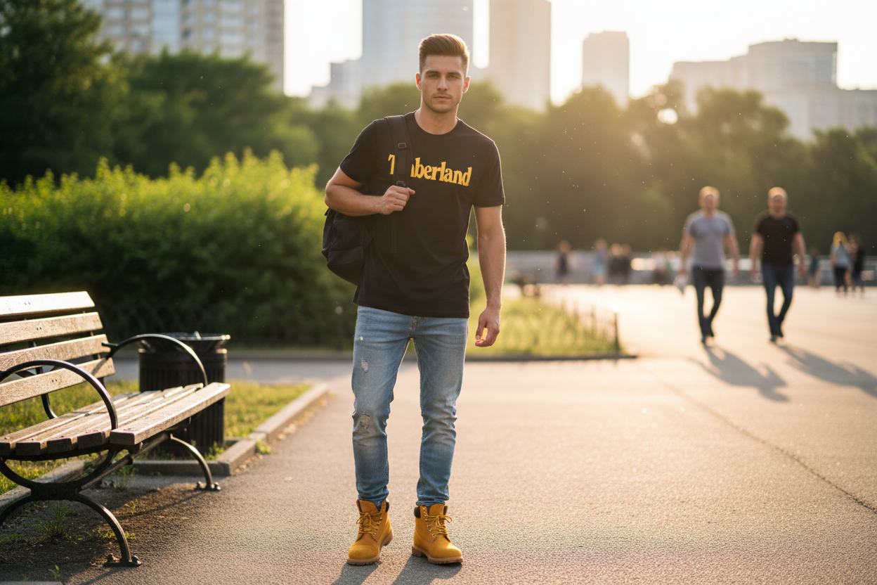 T-shirt Timberland noir ambiance
